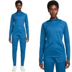 Dres damski Nike Academy 21 Track Suit treningowy Dri-Fit zestaw bluza spodnie. Niebieskie bluzy Nike, xs, bez wzorów, z dresówki, bez kaptura. Za 282.19 zł.