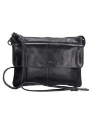 Micmacbags Skórzana torebka w kolorze czarnym - 23 x 16 x 4 cm rozmiar: onesize. Czarne torby na ramię Micmacbags, bez wzorów, z materiału, na ramię, bez dodatków. Za 217.99 zł.