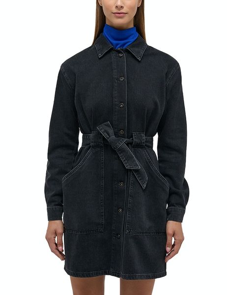 Damska Sukienka Mini Jeansowa Mustang Style Alba Denim Dress Denim Black 1014576 4000 841. Czarne sukienki Mustang, bez wzorów, z denimu, bez kołnierzyka, bez ramiączek, mini. Za 179.99 zł.