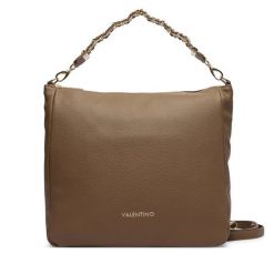 Torebka Valentino. Brązowe torebki klasyczne Valentino, bez wzorów, ze lnu, bez dodatków. Za 749.99 zł.