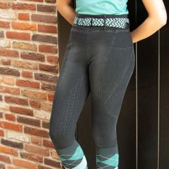 Damskie legginsy jeździeckie z pełną przyczepnością Harry's Horse Trendy. Czarne legginsy HARRYS HORSE, s, bez wzorów, z bawełny, z podwyższonym stanem, długie. Za 245.25 zł.