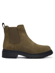 Clarks Sztyblety Orinoco 3 Lane 26329579 Zielony. Zielone botki Clarks, bez wzorów, bez obcasa, na płaskiej podeszwie, bez zapięcia. Za 479.99 zł.