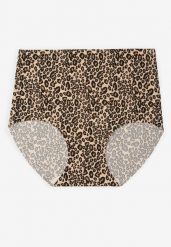 Panterkowe Majtki Bezszwowe Typu Figi z Wysokim Stanem Doliressa. Figi Born2be, plus size, bez wzorów, z jeansu. Za 9.99 zł.