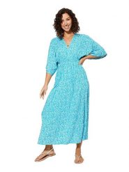 Ipanima Sukienka w kolorze turkusowym rozmiar: 34/36. Niebieskie sukienki Ipanima, bez wzorów, z wiskozy, bez kołnierzyka, bez ramiączek, maxi. Za 100.99 zł.