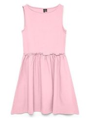 Vero Moda Sukienka w kolorze jasnoróżowym rozmiar: L. Różowe sukienki Vero Moda, l, bez wzorów, z bawełny, bez kołnierzyka, bez ramiączek, mini. Za 90.95 zł.