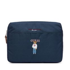 Etui na laptopa Guess. Niebieskie torby na laptopa Guess, z aplikacjami. Za 174.99 zł.