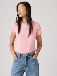 Levi's Koszulka w kolorze jasnoróżowym rozmiar: M. Różowe bluzki Levi's®, m, bez wzorów, z bawełny, bez kołnierzyka, bez ramiączek. Za 98.95 zł.