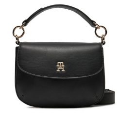 Torebka Tommy Hilfiger. Czarne torebki klasyczne TOMMY HILFIGER, bez wzorów, bez dodatków. Za 289.99 zł.