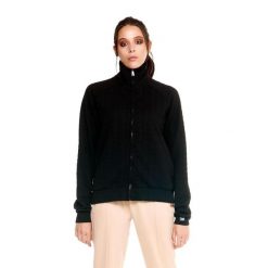 Bluza z zamek błyskawiczny na co dzień na siłownię. Czarne bluzy LEONE 1947 APPAREL, bez wzorów, z bawełny, bez kaptura. W wyprzedaży za 134.57 zł.