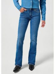 Wrangler Dżinsy - Comfort fit - w kolorze niebieskim rozmiar: W29/L32. Niebieskie jeansy Wrangler, l, z aplikacjami. Za 219.45 zł.