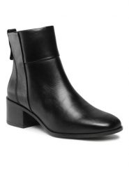 Lasocki Botki RST-MANOLA-04 Czarny. Czarne botki Lasocki, bez wzorów, ze skóry, bez obcasa, na słupku, bez zapięcia. Za 269.99 zł.