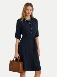 LAUREN RALPH LAUREN Sukienka koszulowa 200980920001 Granatowy Regular Fit. Niebieskie sukienki Lauren Ralph Lauren, bez wzorów, z syntetyku, bez kołnierzyka, bez ramiączek, koszulowe. Za 1,299.00 zł.