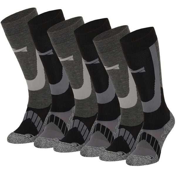Skarpety narciarskie Xtreme, 6 par, Multi Czarny. Czarne skarpety XTREME SOCKSWEAR, bez wzorów. Za 329.80 zł.
