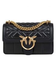 Pinko Skórzana torebka w kolorze czarnym - 21 x 12 x 6 cm rozmiar: onesize. Czarne torby na ramię Pinko, bez wzorów, z materiału, na ramię, z tłoczeniem, bez dodatków. Za 792.53 zł.