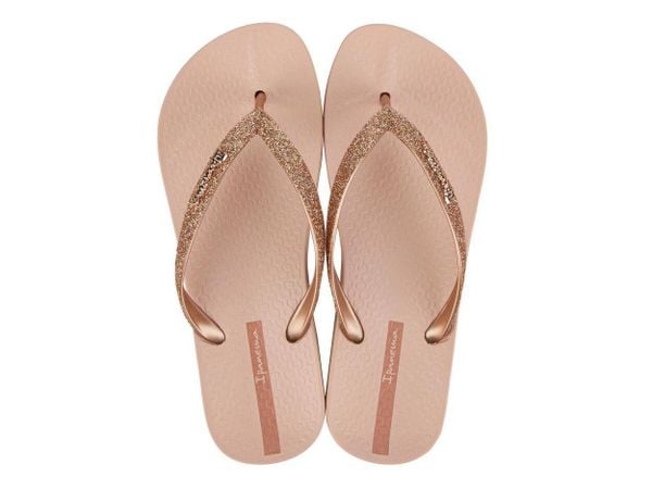Klapki damskie Ipanema Anatomica Lolita. Czerwone klapki Ipanema, bez wzorów, z gumy, bez obcasa. Za 78.99 zł.