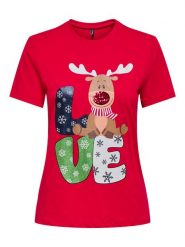 ONLY Koszulka w kolorze czerwonym rozmiar: M. Czerwone bluzki Only, m, bez wzorów, z bawełny, bez kołnierzyka, bez ramiączek. Za 48.05 zł.