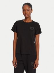 PINKO T-Shirt Nambrone 103320 A2RN Czarny Regular Fit. Czarne t-shirty Pinko, xl, bez wzorów, z bawełny, bez kołnierzyka, bez ramiączek. Za 659.99 zł.