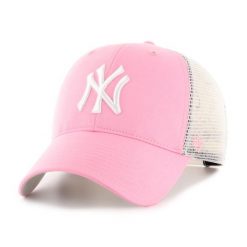 Czapka Trucker New York Yankees 47Brand MLB Branson MVP. Czerwone czapki 47 Brand, bez wzorów, z materiału. Za 99.99 zł.