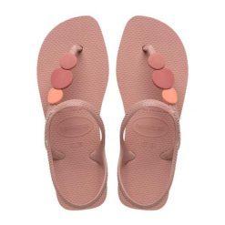 Klapki Havaianas Model Flash Urban Plus Kolor Rose. Czerwone klapki Havaianas, bez wzorów, z gumy, bez obcasa. Za 109.99 zł.
