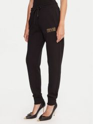 Versace Jeans Couture Spodnie dresowe 79HAAT06 CF01T Czarny Regular Fit. Czarne spodnie dresowe Versace Jeans Couture, xl, bez wzorów, z bawełny. Za 899.99 zł.