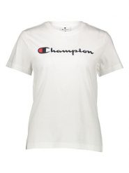 Champion Koszulka w kolorze białym rozmiar: S. Białe bluzki Champion, s, bez wzorów, z bawełny, bez kołnierzyka, bez ramiączek. Za 65.85 zł.