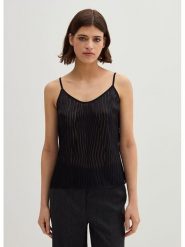 STEFANEL Top w kolorze czarnym rozmiar: S. Czarne topy Stefanel, s, bez wzorów, bez kołnierzyka, bez ramiączek. Za 165.99 zł.