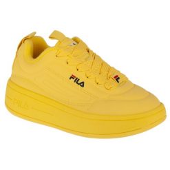 Buty sportowe Sneakersy damskie, Superbubble Wmn. Żółte obuwie sportowe Fila, z gumy, bez zapięcia, trekkingowe. Za 356.50 zł.