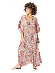 Aller Simplement Kaftan ze wzorem rozmiar: 34-40. Sukienki Aller Simplement, bez wzorów, klasyczne, bez kołnierzyka, bez ramiączek, maxi. Za 83.42 zł.