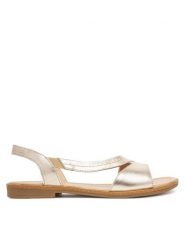 Lasocki Sandały CEO-WI23-FOXI-95 Złoty. Żółte sandały Lasocki, bez wzorów, ze skóry, bez obcasa, na płaskiej podeszwie, bez zapięcia. Za 149.99 zł.