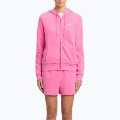 Bluza damska Under Armour Rival Fleece Piped HZ Hoodie. Czerwone bluzy Reebok, bez wzorów, bez kaptura. Za 179.99 zł.