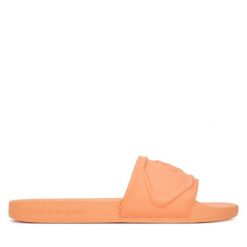 Japonki Calvin Klein Jeans. Brązowe klapki Calvin Klein Jeans, bez wzorów, z jeansu, bez obcasa. Za 199.99 zł.