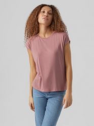 Vero Moda Koszulka "Vmava" w kolorze jasnoróżowym rozmiar: L. Różowe bluzki Vero Moda, l, bez wzorów, bez kołnierzyka, bez ramiączek. Za 43.99 zł.