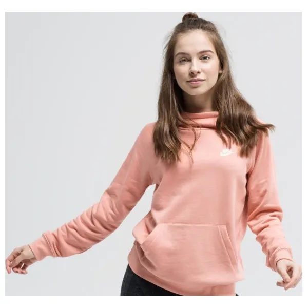 Nike Bluza W Nsw Essntl Fnl Po Flc , różowy, rozmiar XS. Czerwone bluzy Nike, s, bez wzorów, z bawełny, bez kaptura. Za 199.99 zł.
