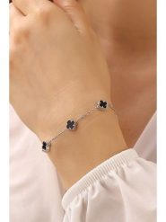 Miu Silver Srebrna bransoletka z masą perłową rozmiar: onesize. Czarne bransoletki Miu Silver, z perłą, srebrne. Za 121.99 zł.