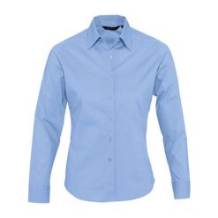 Damska Koszula Biznesowa Z Długim Rękawem Eden Stretch. Niebieskie koszule SOL'S, s, bez wzorów, biznesowe, bez kołnierzyka, bez ramiączek. Za 172.99 zł.