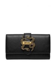 Just Cavalli Portfel 80RA5PA5 ZSA89 Czarny. Czarne portfele Just Cavalli, bez wzorów, ze skóry. Za 409.99 zł.