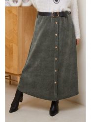 Curvy Lady Spódnica w kolorze khaki rozmiar: 48/50. Brązowe spódnice Curvy Lady, bez wzorów, ze skóry, klasyczne, maxi. Za 118.84 zł.