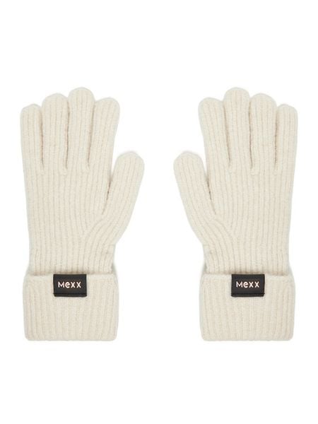 MEXX Rękawiczki CEO-MEXX-W6-001-AW26 Kremowy. Białe rękawiczki Mexx, bez wzorów, z dzianiny. Za 49.99 zł.