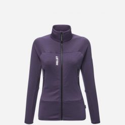 Bluza turystyczna damska Millet Fusion Grid Jkt W active fit Polartec PowerGrid. Fioletowe bluzy Millet, m, bez wzorów, z elastanu, bez kaptura. Za 449.00 zł.