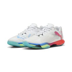 Buty do piłki ręcznej unisex Vantage NITRO™ ENERGY PUMA White Black Speed Green. Białe obuwie sportowe Puma, bez zapięcia, do piłki ręcznej. Za 647.00 zł.