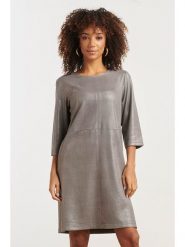 Smashed Lemon Sukienka w kolorze szarym rozmiar: L. Szare sukienki Smashed Lemon, na co dzień, l, bez wzorów, ze skóry, bez kołnierzyka, bez ramiączek, midi, proste. Za 143.99 zł.