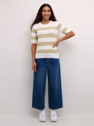 Kaffe Sweter w kolorze beżowo-kremowym rozmiar: XXL. Brązowe swetry Kaffe, xxl, bez wzorów, bez ramiączek. Za 86.99 zł.