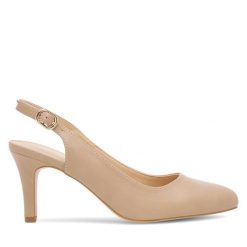 Szpilki Clara Barson. Brązowe szpilki Clara Barson, bez wzorów, bez obcasa, na szpilce, bez zapięcia. Za 119.99 zł.