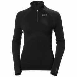 Bluza damska z zamkiem 1/2 Helly Hansen h1 pro lifa seamless. Czarne bluzy Helly Hansen, m, bez wzorów, bez kaptura. Za 595.50 zł.