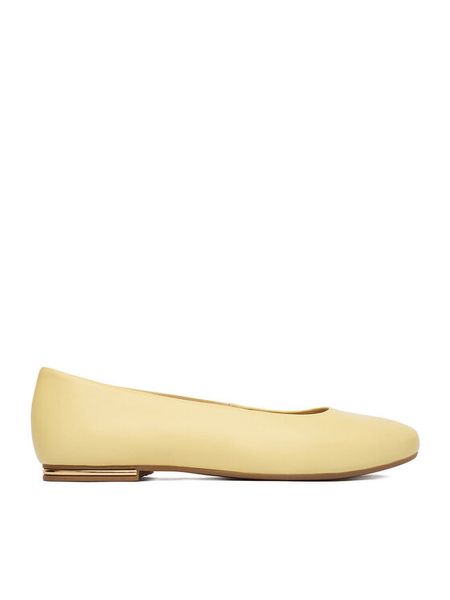 Lasocki Baleriny CEO-RST-ARABELLA-06 Żółty. Żółte baleriny Lasocki, bez wzorów, ze skóry, bez obcasa. Za 149.99 zł.