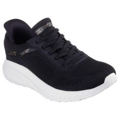Buty sportowe damskie Skechers Bobs Squad Chaos C. Czarne obuwie sportowe Skechers, z materiału, bez zapięcia. Za 390.00 zł.