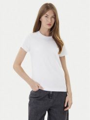 PINKO T-Shirt Bussolotto 100355 A2RD Biały Regular Fit. Białe t-shirty Pinko, m, bez wzorów, z bawełny, bez kołnierzyka, bez ramiączek. Za 389.99 zł.