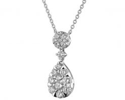 Naszyjnik z białego złota z brylantami - 1,11 ct - próba 585. Białe naszyjniki Apart, z brylantem, złote. Za 14,590.00 zł.