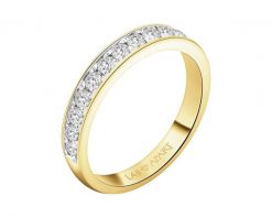 Pierścionek z żółtego złota z brylantami laboratoryjnymi - 0,50 ct - próba 585. Żółte pierścionki Apart, z brylantem, złote. Za 4,990.00 zł.