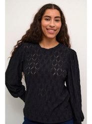 Kaffe Bluzka "Tine" w kolorze czarnym rozmiar: XL. Czarne bluzki Kaffe, xl, bez wzorów, bez kołnierzyka, bez ramiączek. Za 101.70 zł.